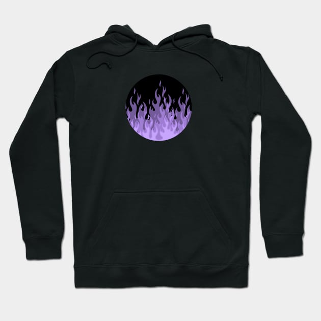 Just Purple Flames Hoodie by Just In Tee Shirts